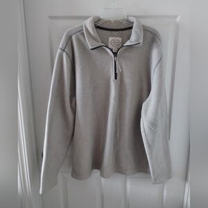 St. John's Bay Men's Light Tan Quarter Zip Sweater Size L